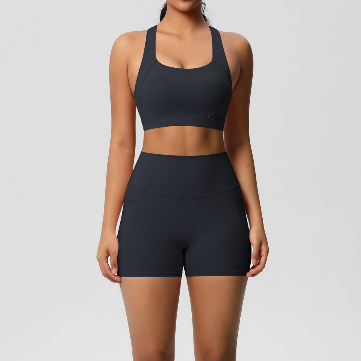 SOLBANA Studio Halter Pocket 2-Piece Short Set - alternate product view
