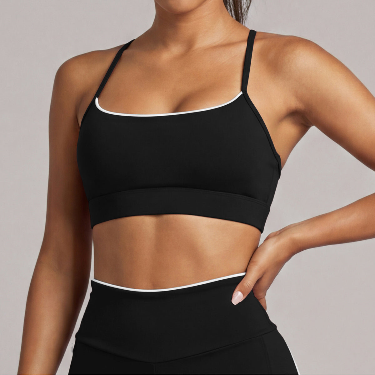 SOLBANA Form Y-Back Bra in Black