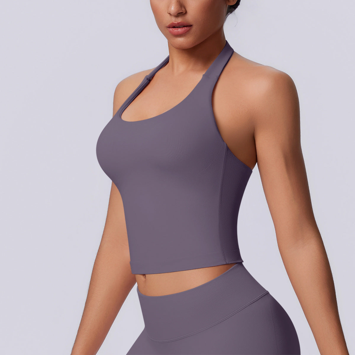 SOLBANA Studio Halter Tank in Truffle