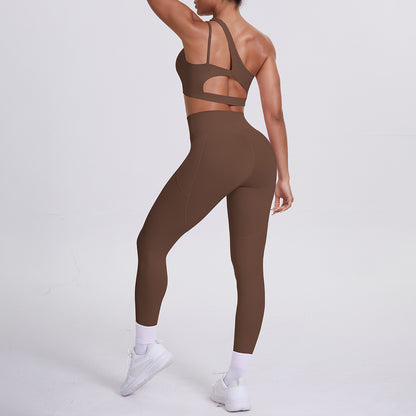 SOLBANA Studio One-Shoulder Pocket Legging Set - alternate product view