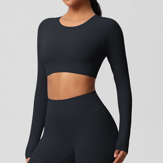 SOLBANA Studio Brushed Sculpt Long Sleeve in Black