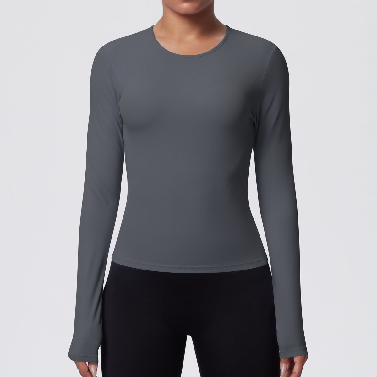 SOLBANA Form Sculpt Long Sleeve in Charcoal