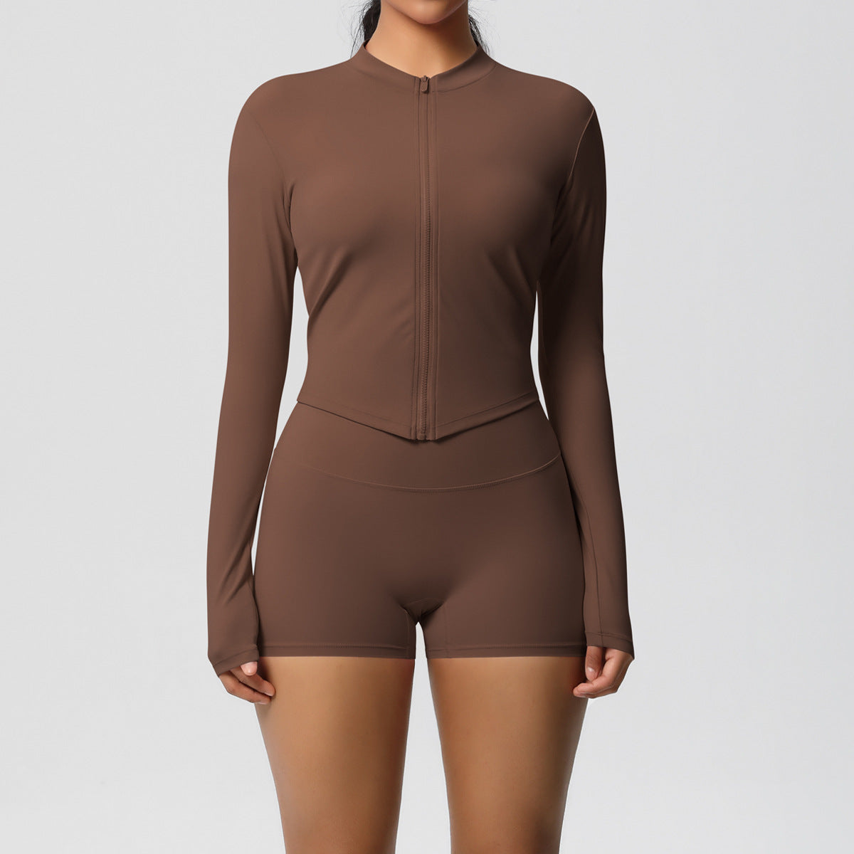 SOLBANA Studio Sculpt Zip 2-Piece Short Set - alternate product view