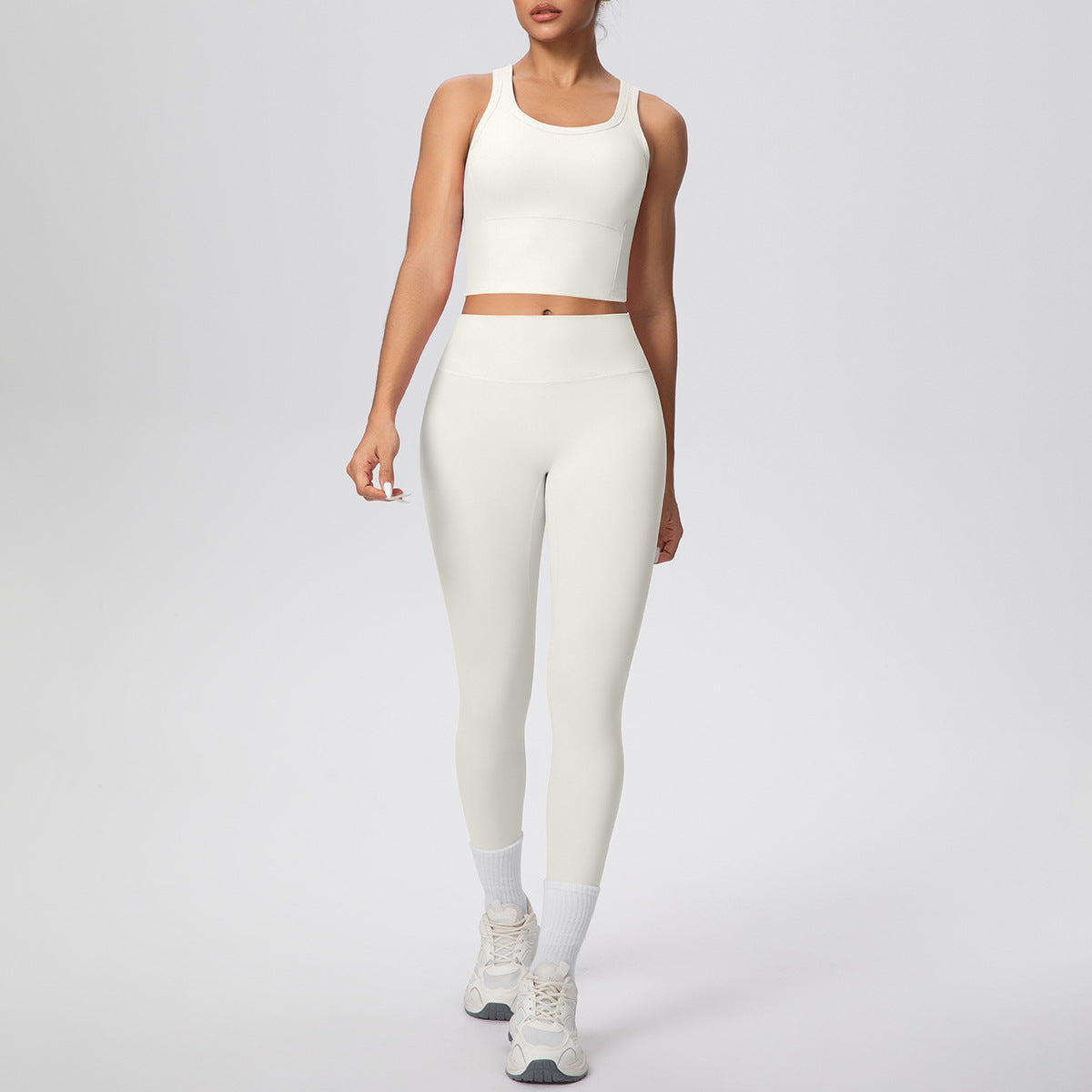 SOLBANA Coast Vest 2-Piece Pant Set in Ivory