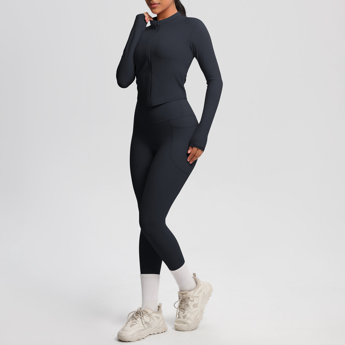 SOLBANA Form Zip Jacket 2-Piece Pant Set - alternate product view