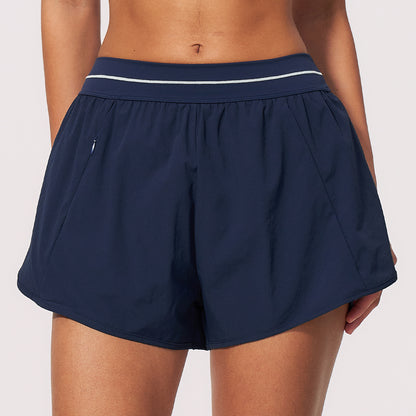 SOLBANA Riviera Layered Stripe Short in Indigo Blue