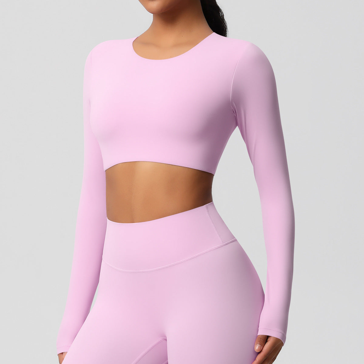 SOLBANA Studio Brushed Sculpt Long Sleeve in Pink