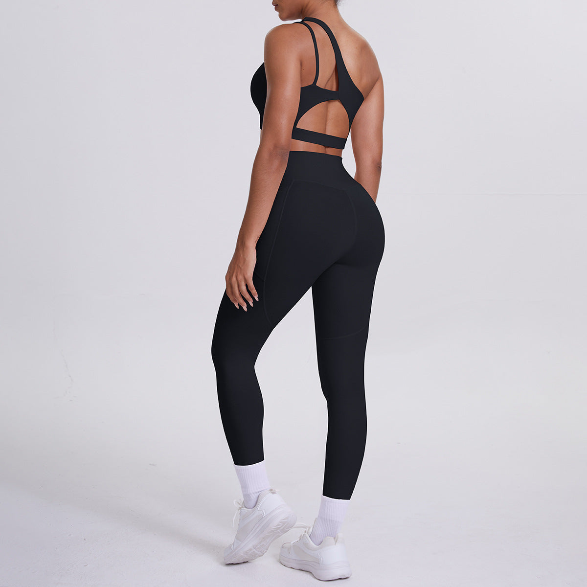 SOLBANA Studio One-Shoulder Pocket Legging Set - alternate product view