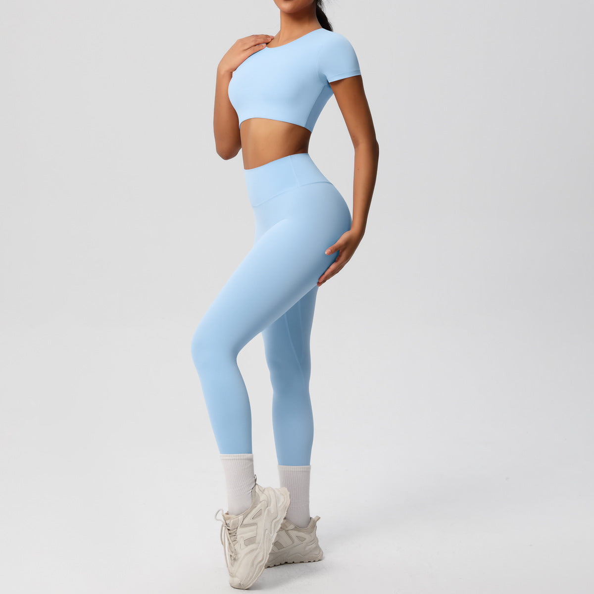 SOLBANA Form Sculpt Tee 2-Piece Legging Set - alternate product view