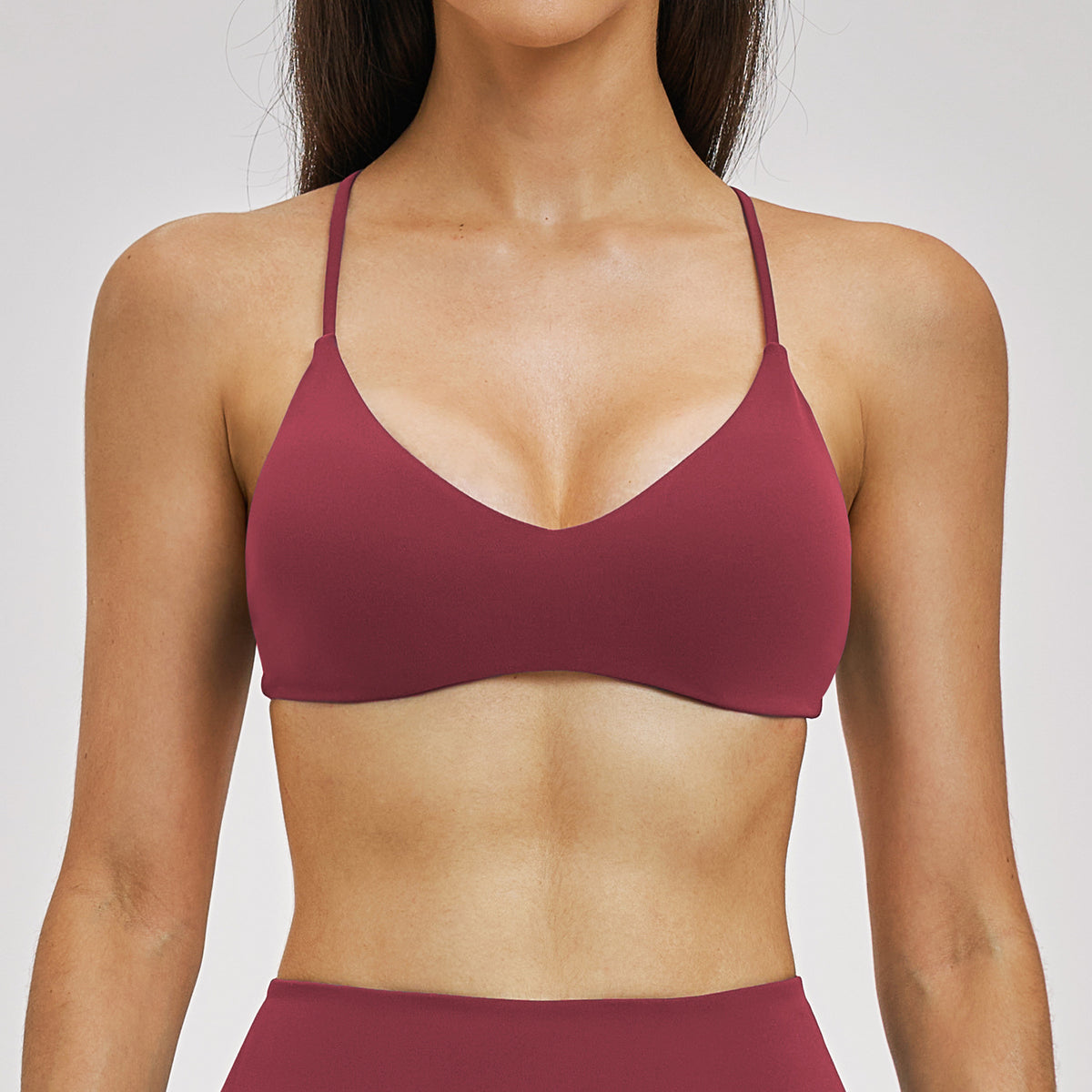 SOLBANA Studio Ring Back Bra in Retro Red