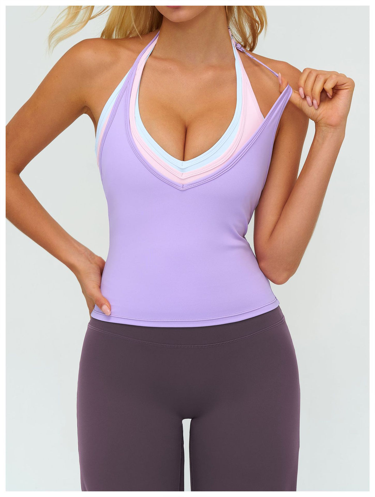 SOLBANA Form V-Neck Tank - alternate product view