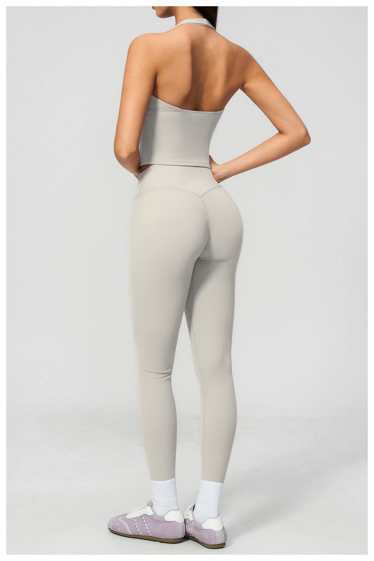 SOLBANA Studio Deep-V Halter 2-Piece Legging Set - alternate product view