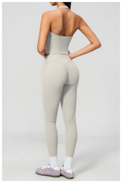 SOLBANA Studio Deep-V Halter 2-Piece Legging Set - alternate product view