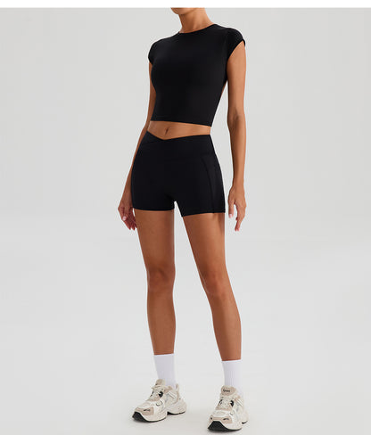 SOLBANA Form Cutout Crop Tee - alternate product view