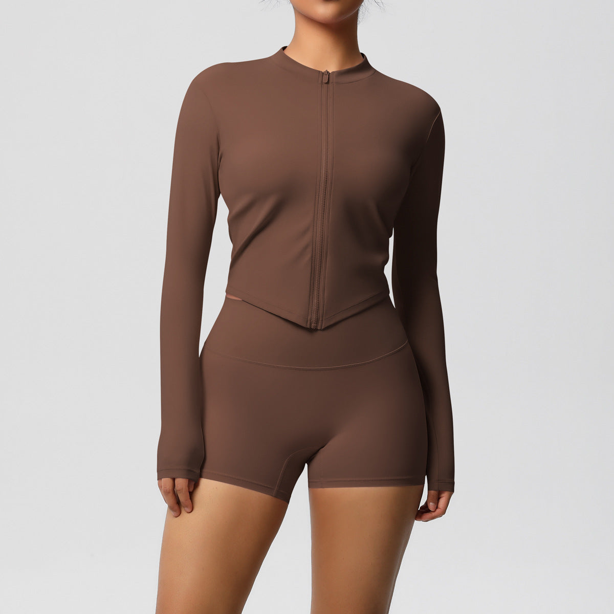 SOLBANA Studio Sculpt Zip 2-Piece Short Set - alternate product view