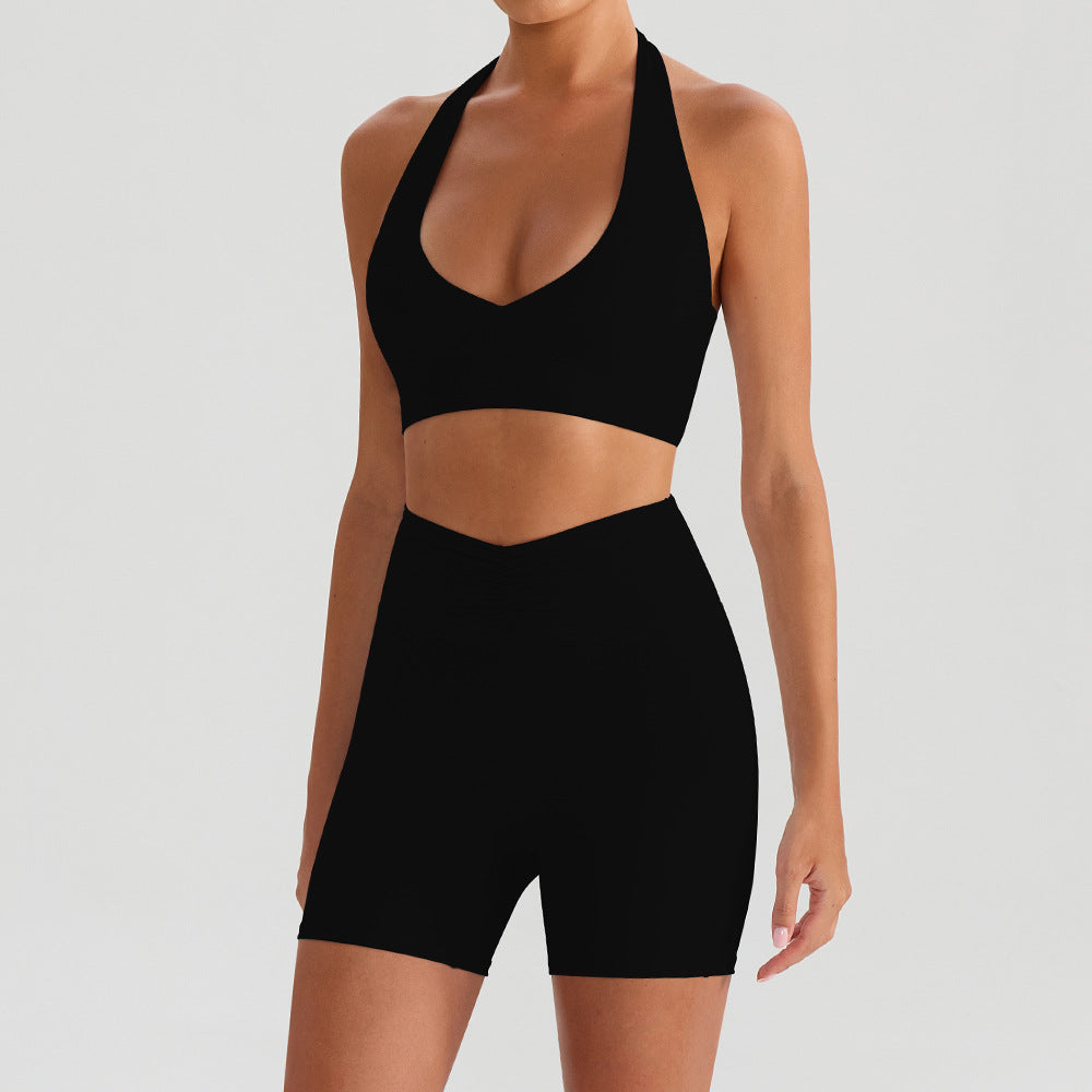 SOLBANA Studio Halter 2-Piece Set - Midnight bra and shorts