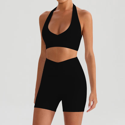 SOLBANA Studio Halter 2-Piece Set - Midnight bra and shorts