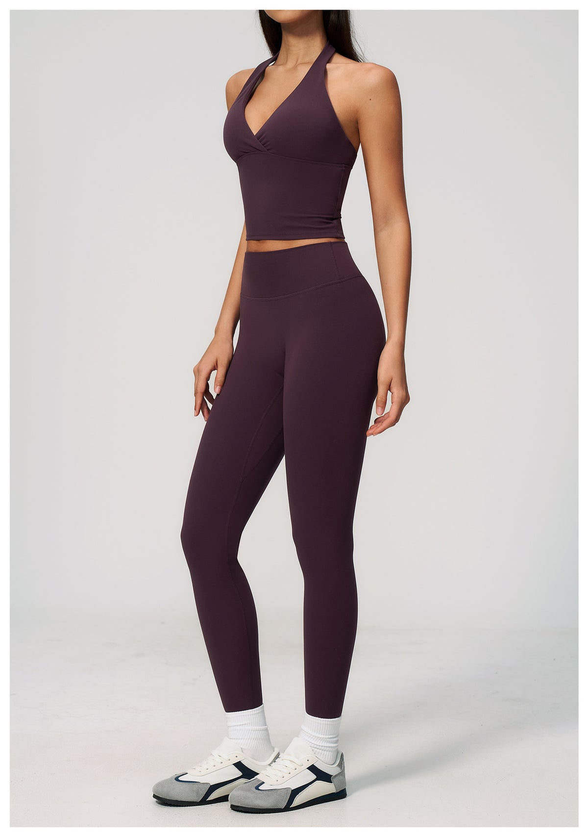 SOLBANA Studio Deep-V Halter 2-Piece Legging Set - alternate product view