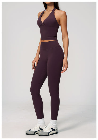 SOLBANA Studio Deep-V Halter 2-Piece Legging Set - alternate product view