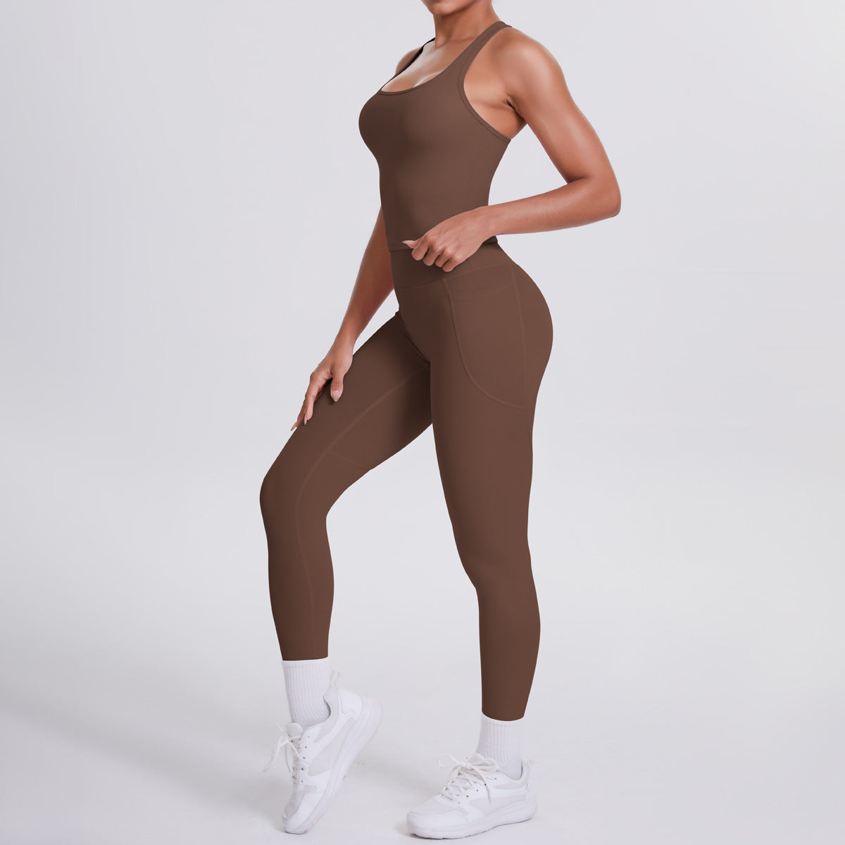 SOLBANA Form Pocket Tank 2-Piece Legging Set - alternate product view