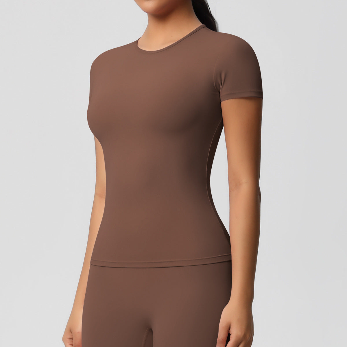 SOLBANA Form Core Tee in Espresso
