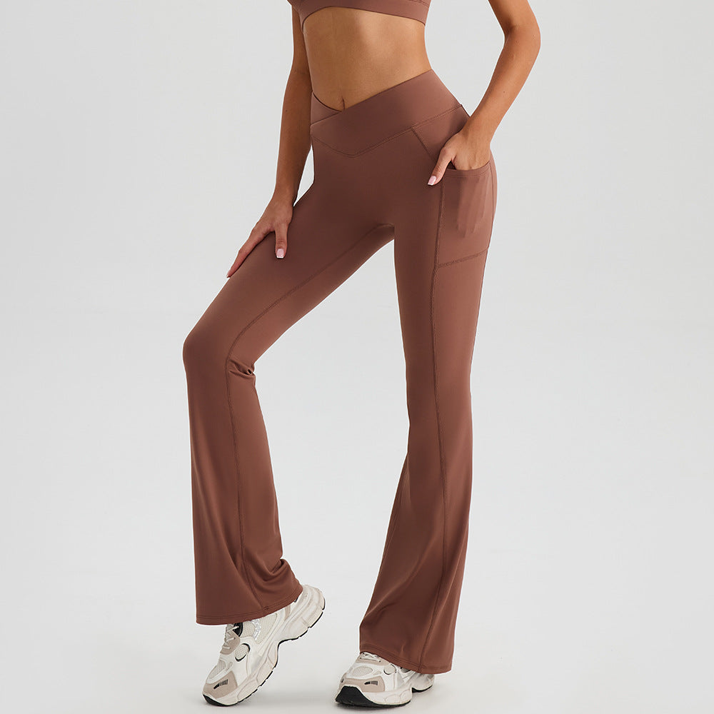 SOLBANA Off-Duty Wide Leg Pant in Brown