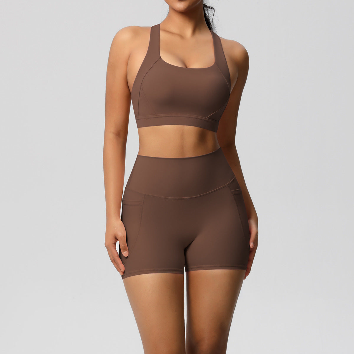 SOLBANA Studio Halter Pocket 2-Piece Short Set - alternate product view