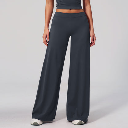 SOLBANA Coast Low-Rise Wide-Leg Pant in Mist Grey