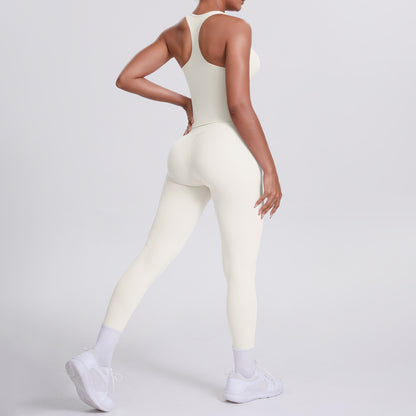 SOLBANA Form Tank 2-Piece Legging Set in Ivory
