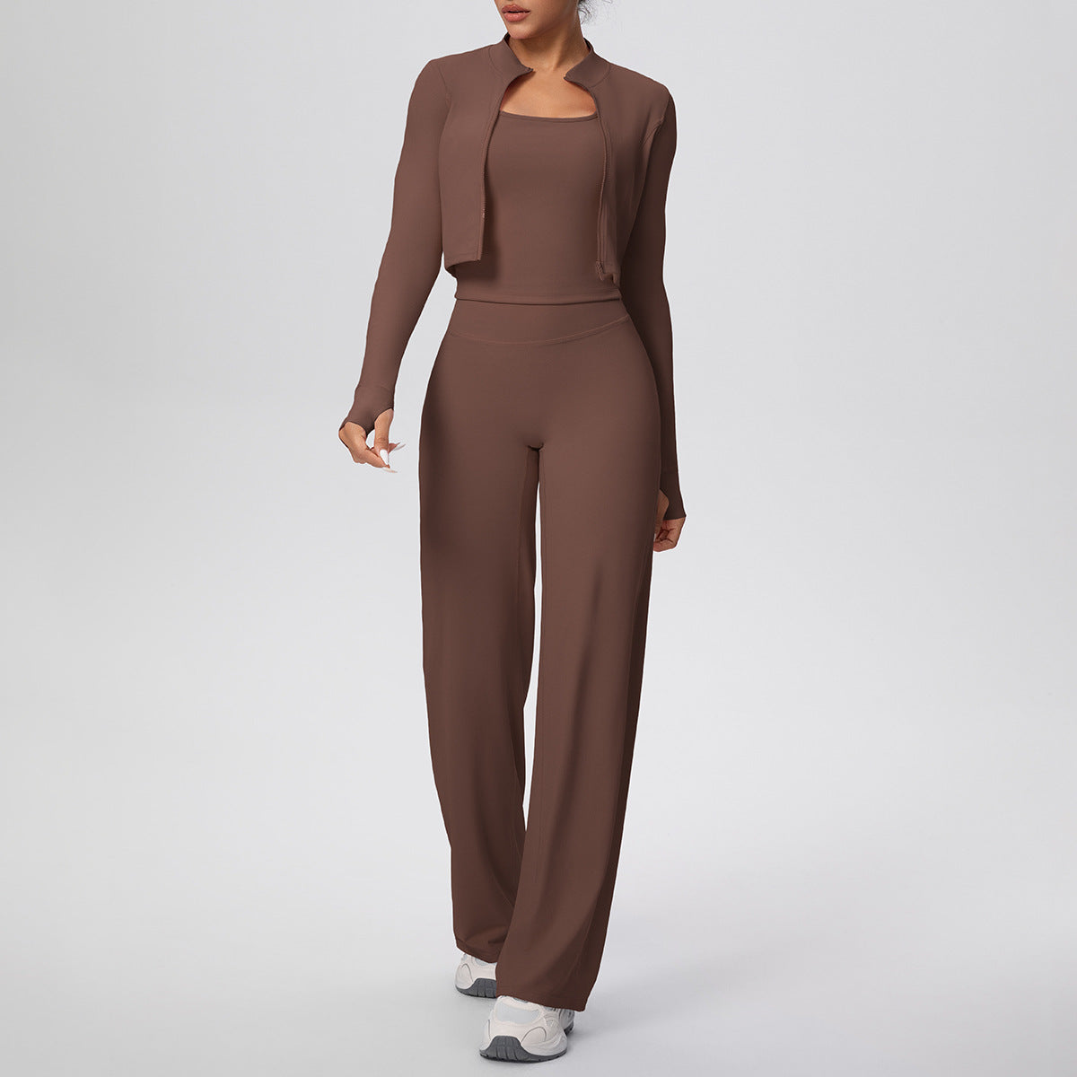 SOLBANA Coast Travel 3-Piece Pant Set in Chestnut