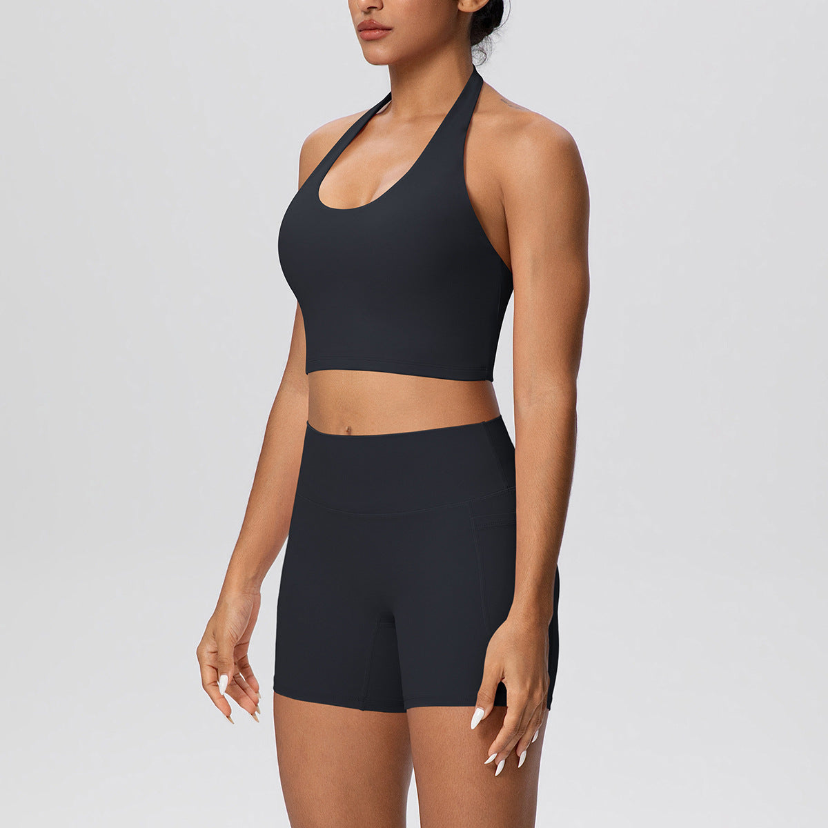 SOLBANA Studio Halter 2-Piece Pocket Short Set - alternate product view