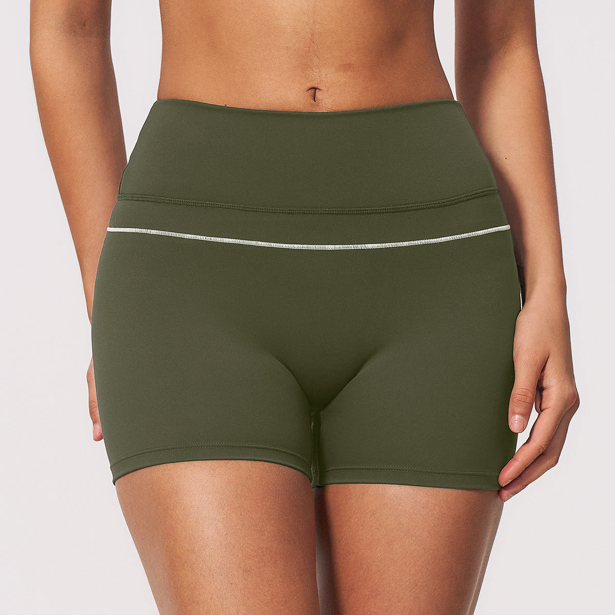 SOLBANA Riviera Stripe Short in Olive
