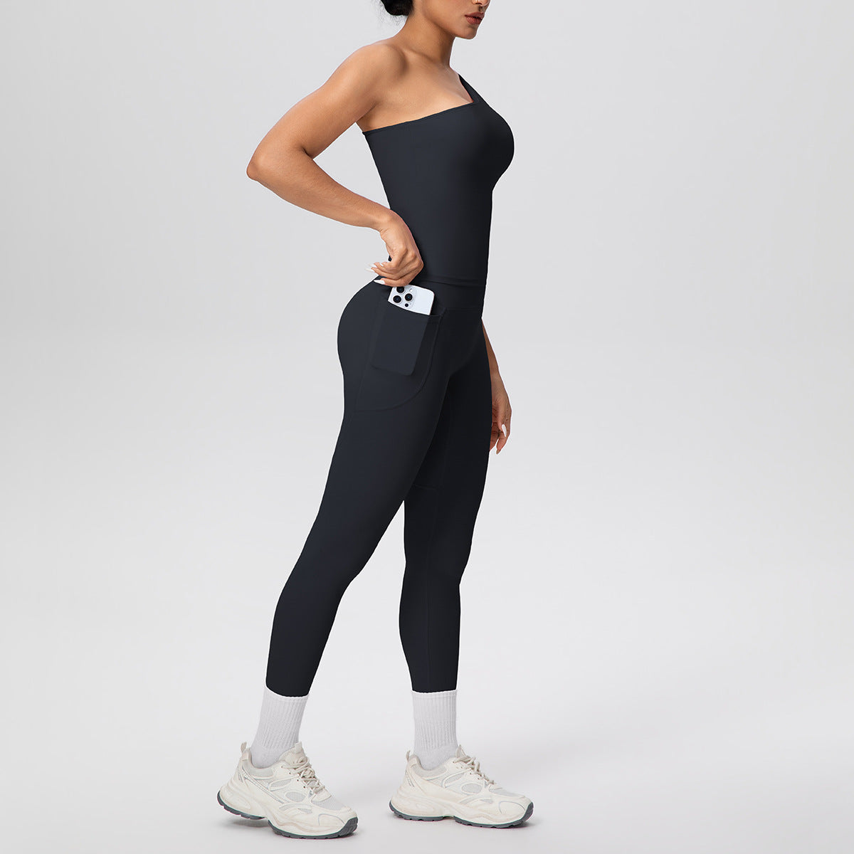 SOLBANA Studio One-Shoulder Legging Set - alternate product view