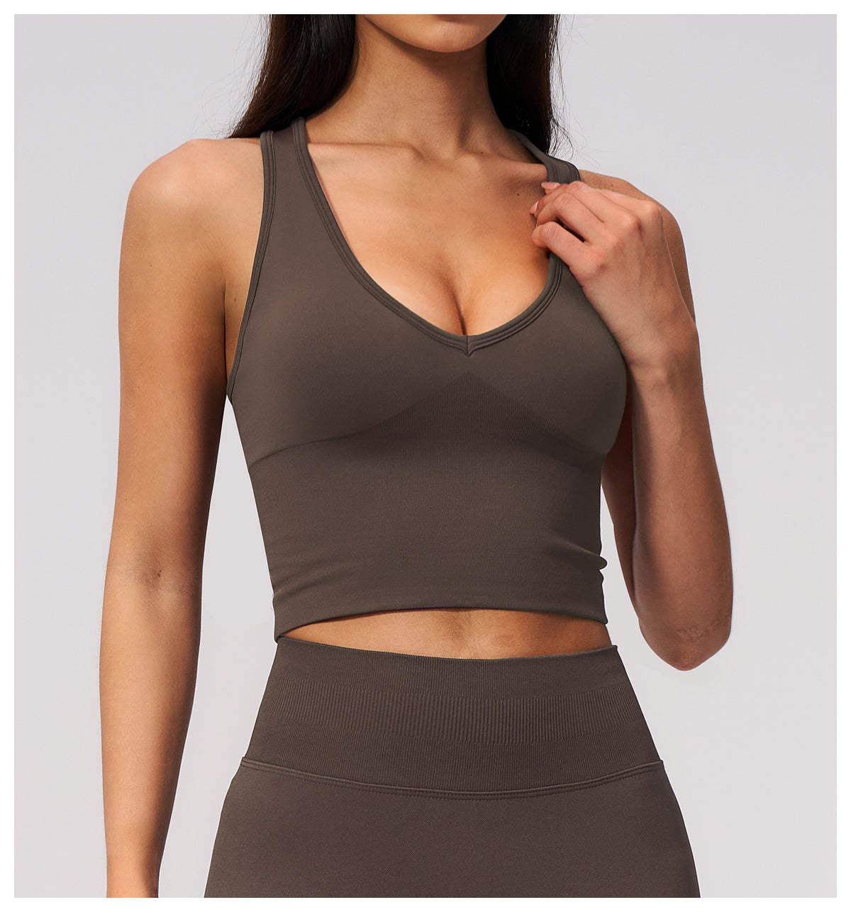 SOLBANA Form Sculpt V-Neck Tank - alternate product view