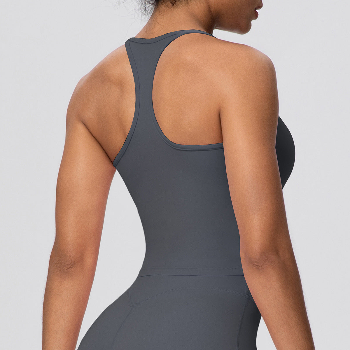 SOLBANA Coast H-Strap Tank in Graphite Gray