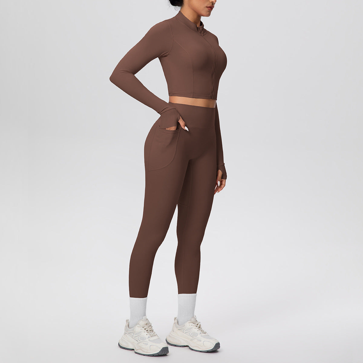 SOLBANA Studio Zip Pocket Legging Set - alternate product view