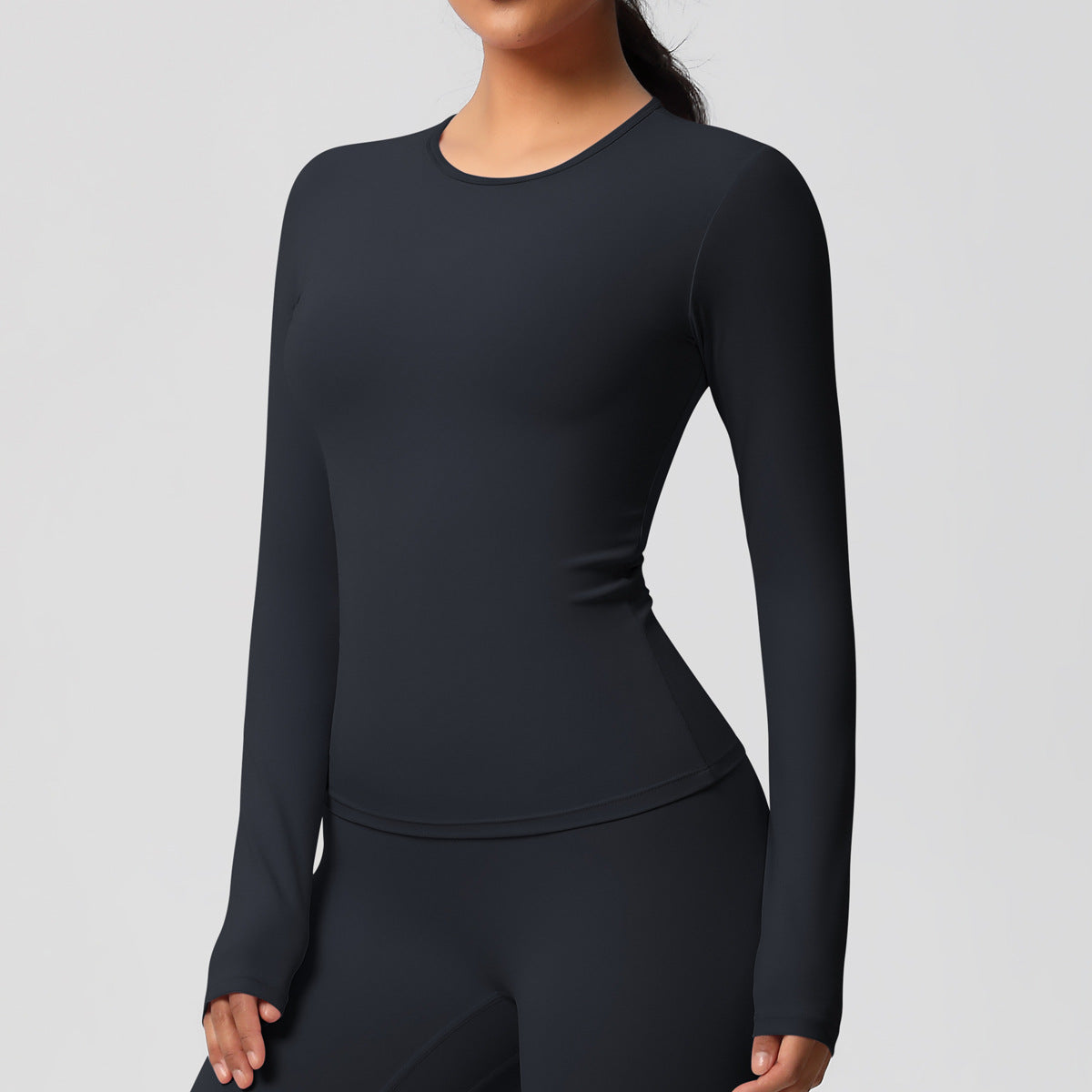 SOLBANA Form Brushed Long Sleeve in Black