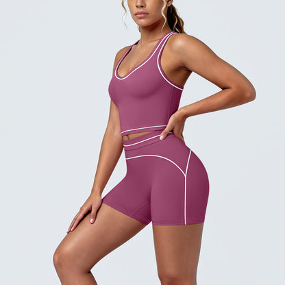 SOLBANA Contour Double-Strap 2-Piece Short Set - alternate product view