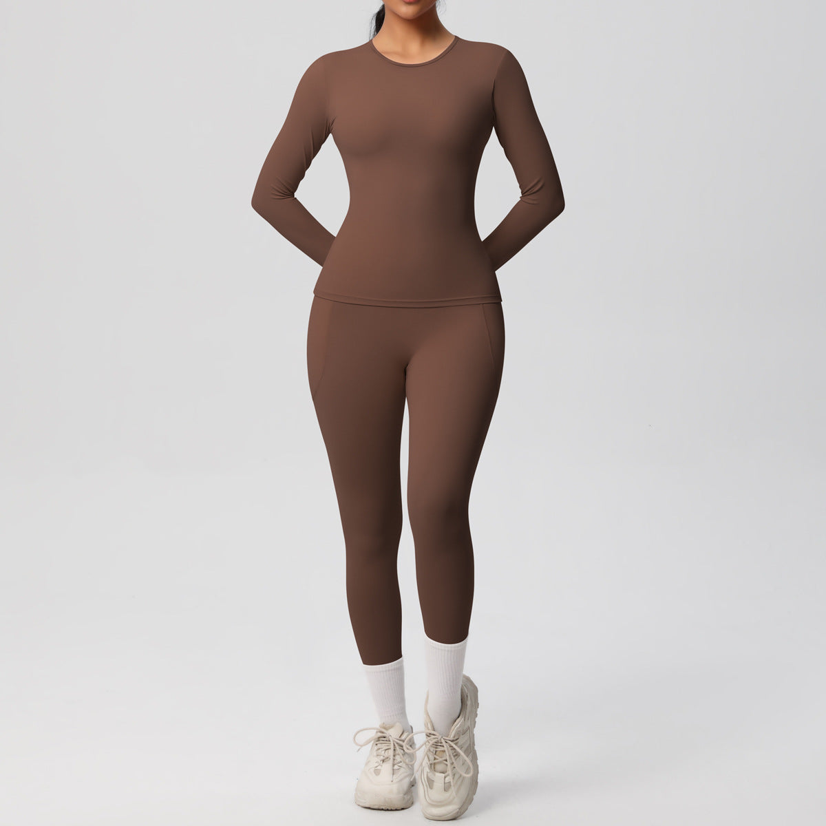 SOLBANA Studio Long-Sleeve Pocket Legging Set - alternate product view