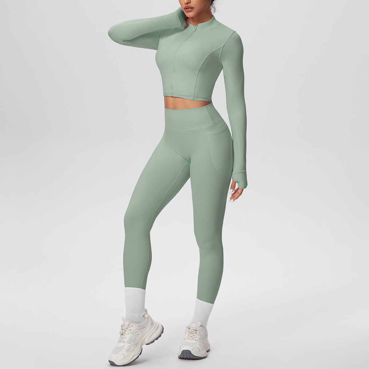 SOLBANA Studio Zip Pocket Legging Set - alternate product view