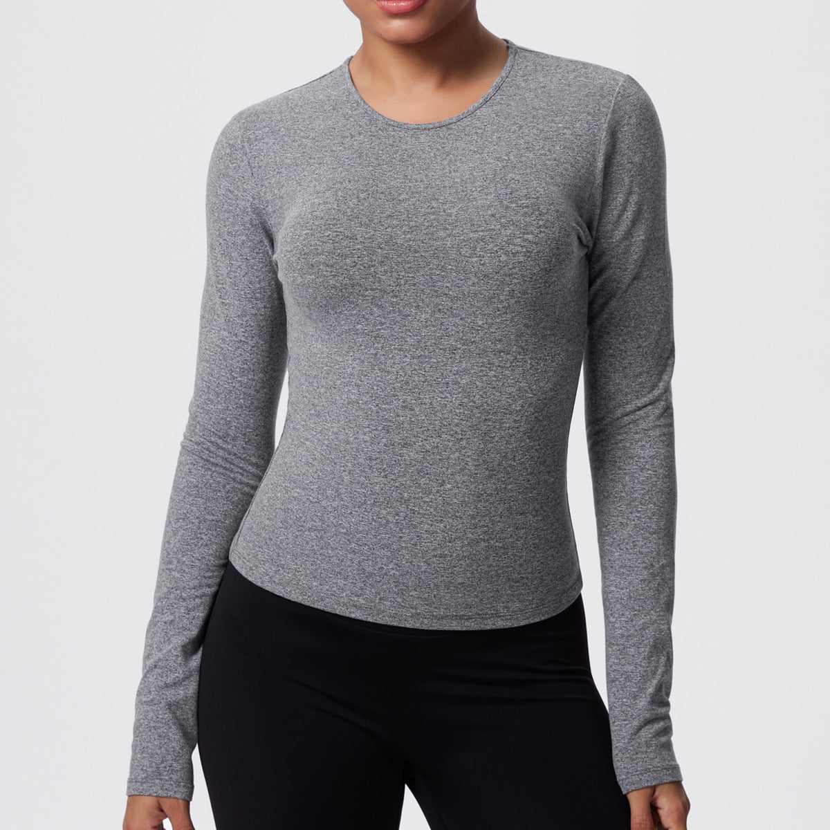 SOLBANA Form Sculpt Long Sleeve in Gray