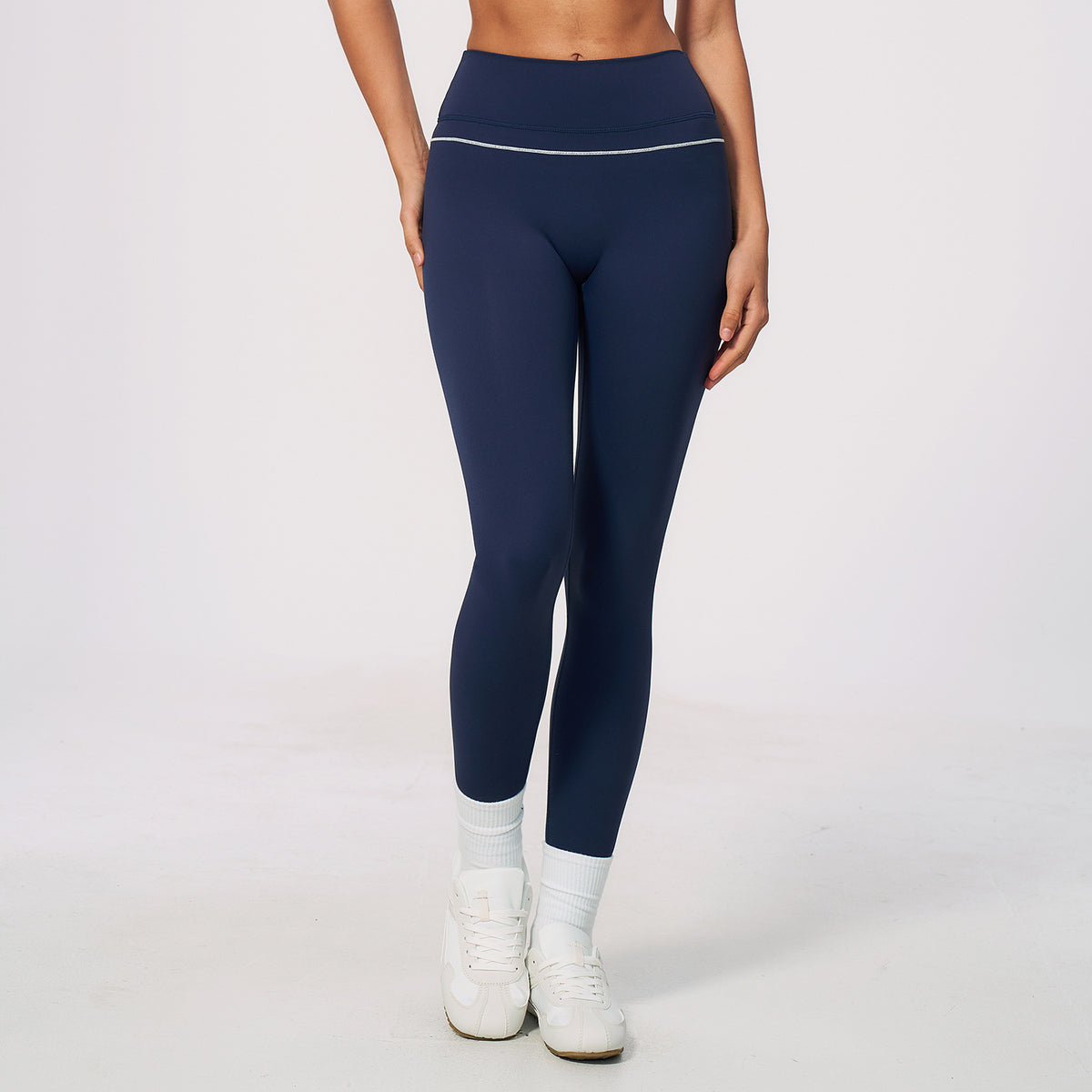 SOLBANA Riviera Colourblock Legging in Indigo Blue