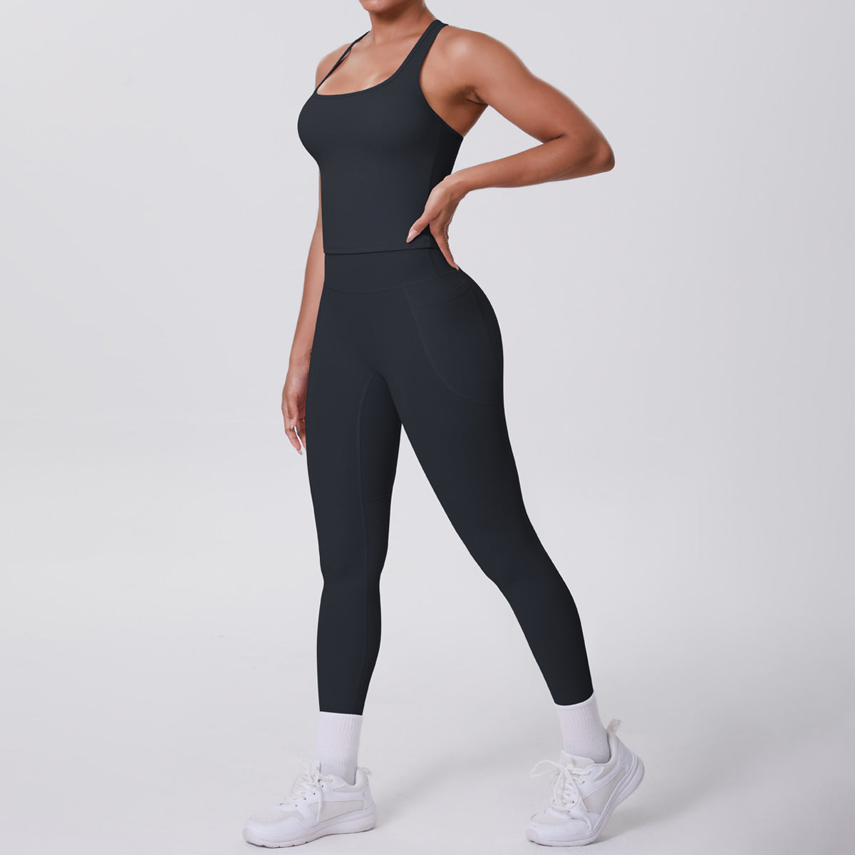 SOLBANA Form Pocket Tank 2-Piece Legging Set - alternate product view