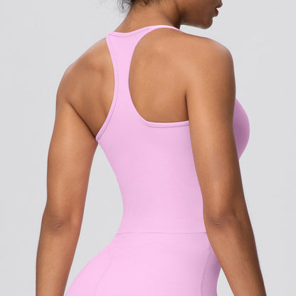 SOLBANA Coast H-Strap Tank in Cherry Blossom Powder