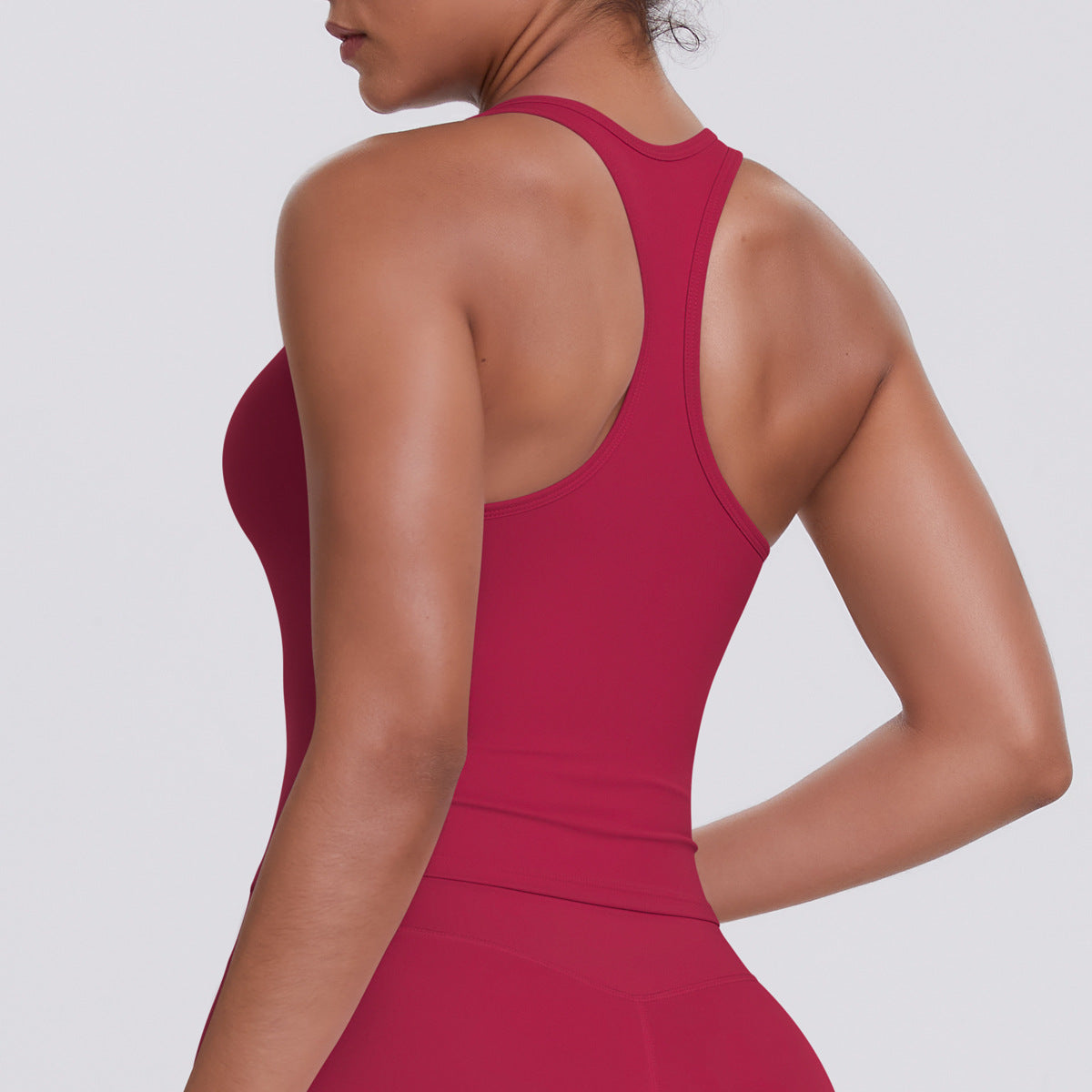 SOLBANA Coast H-Back Tank in Cherry