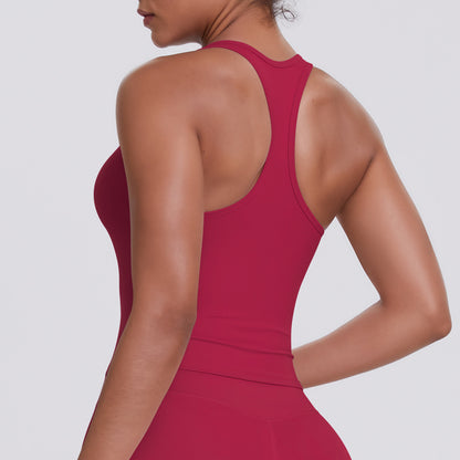 SOLBANA Coast H-Back Tank in Cherry