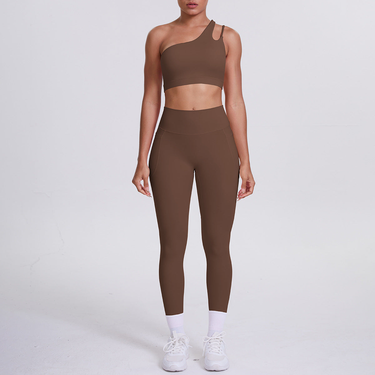 SOLBANA Studio One-Shoulder Pocket Legging Set - alternate product view