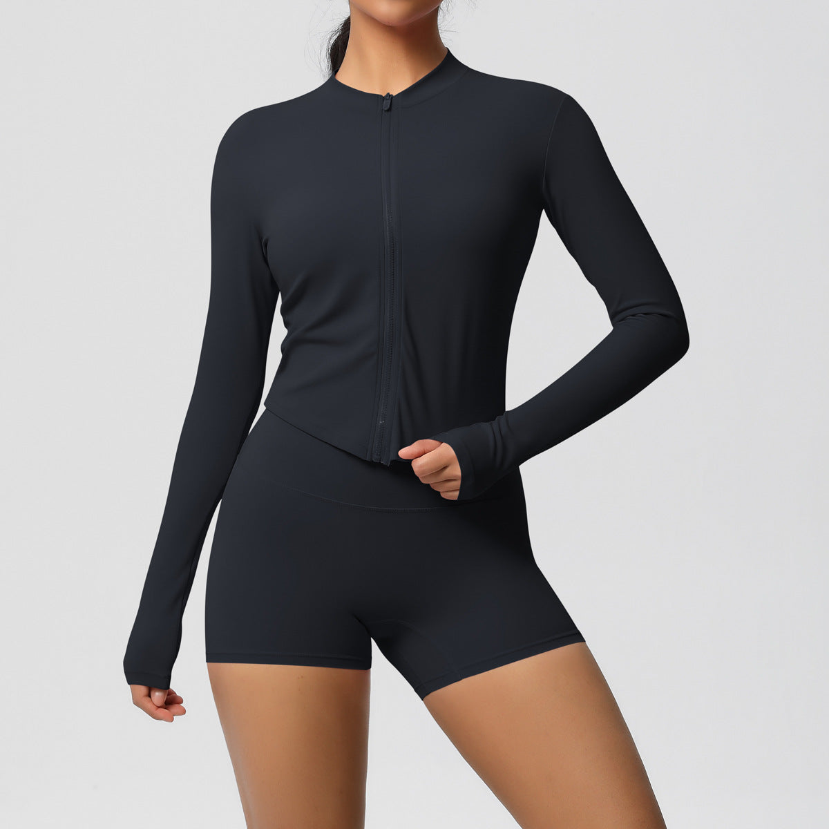 SOLBANA Studio Sculpt Zip 2-Piece Short Set - alternate product view