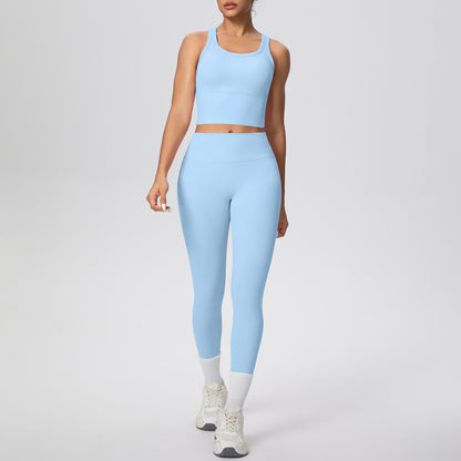 SOLBANA Coast Vest 2-Piece Pant Set in Powder Blue