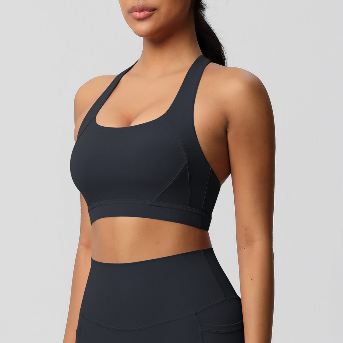 SOLBANA Studio Cutout Bra in Black
